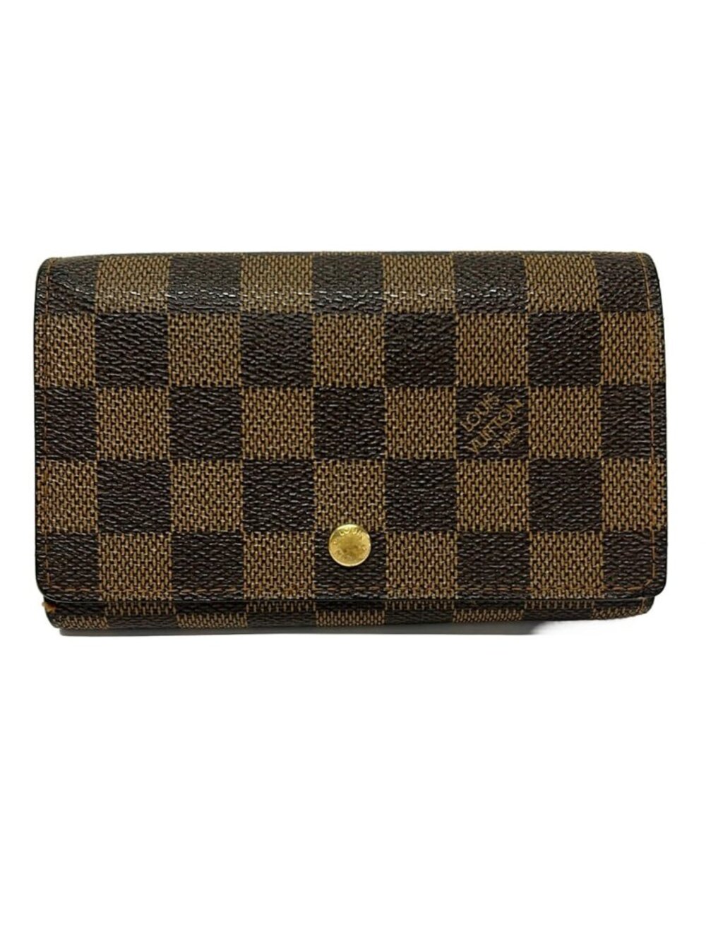 Louis Vuitton Bifold Wallet Damier Porte Monnaie Billets Tresor Ebene Leather